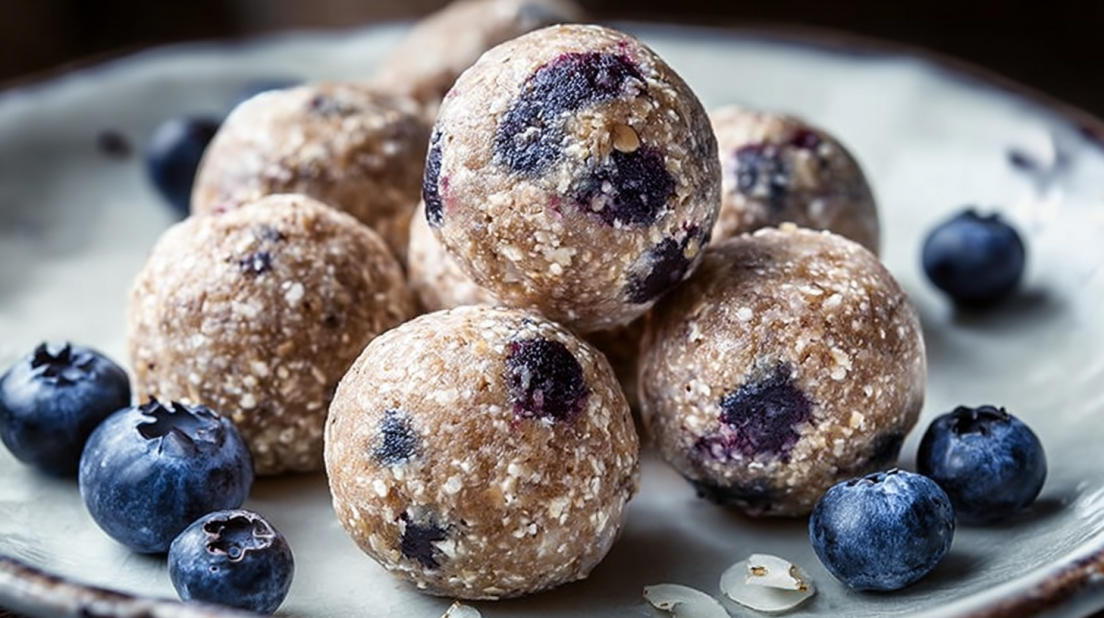 Quick and Easy Healthy Blueberry Protein Balls