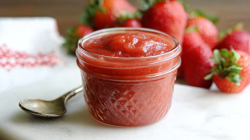 Homemade Strawberry Applesauce