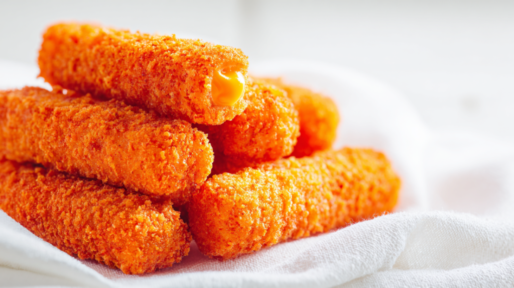 Hot Cheeto Mozzarella Sticks