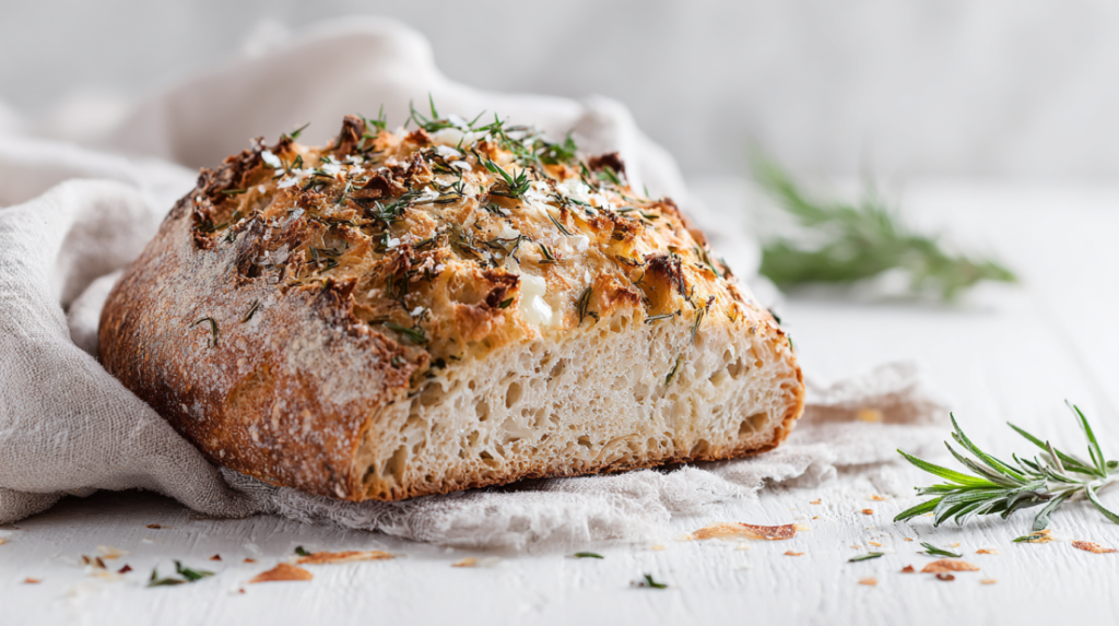Italian Herbs and Cheese Artisan Sourdough Bread