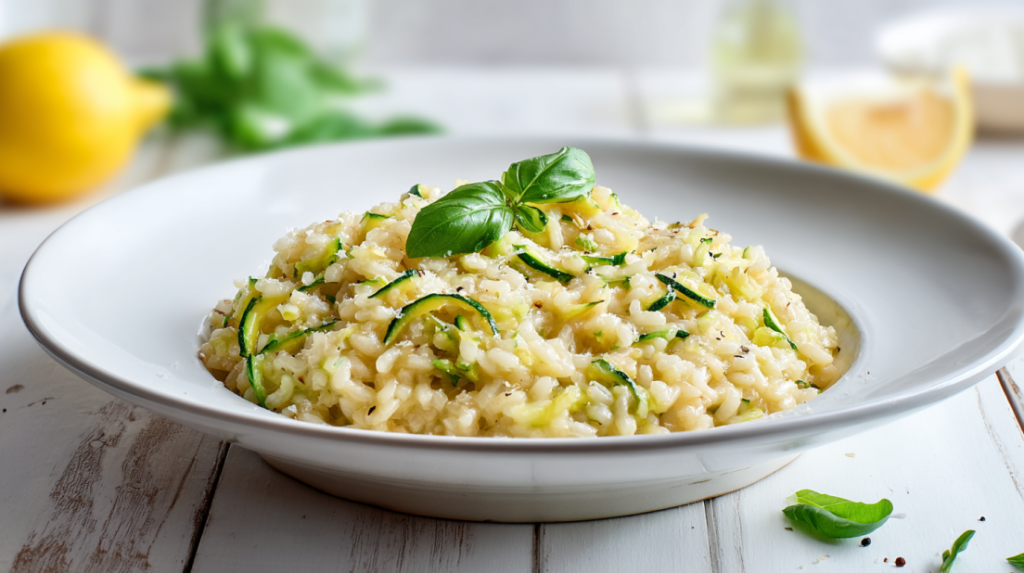 Lemon Parmesan Zucchini Risotto