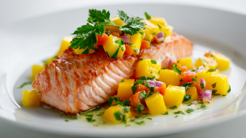 Salmon with Mango Salsa