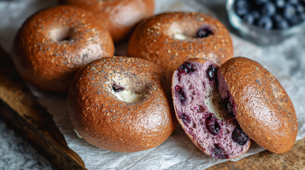 Sourdough Blueberry Bagels