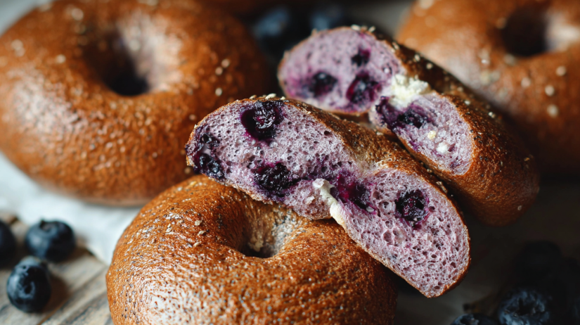 Sourdough Blueberry Bagels