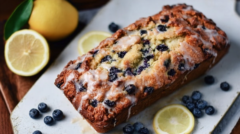 Sourdough Blueberry Lemon Quick Bread