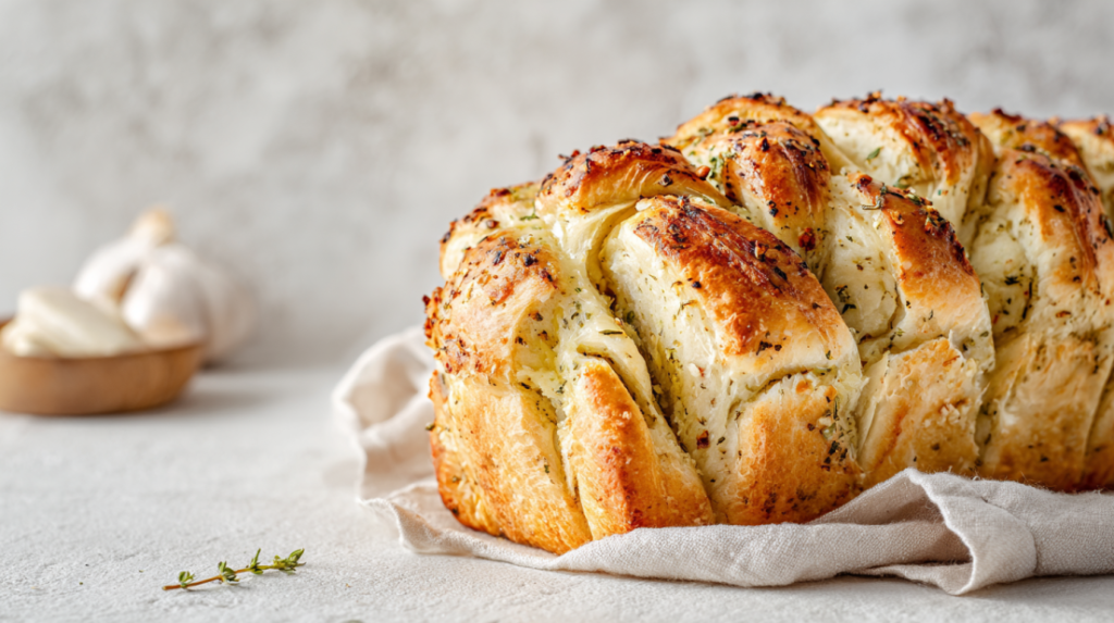 Sourdough Discard Garlic Pull Apart Bread