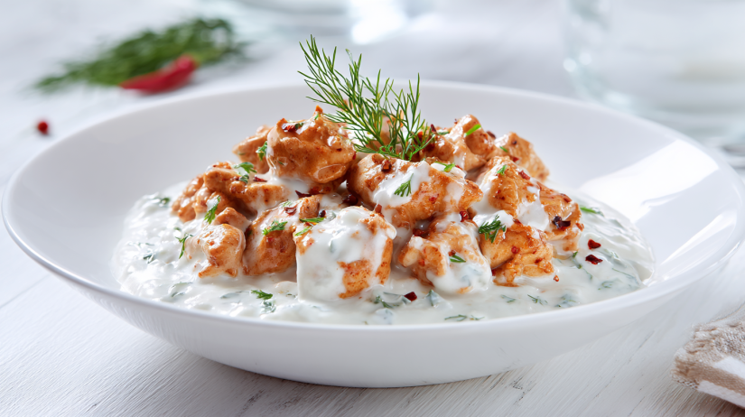 Turkish Chicken with Creamy White Sauce