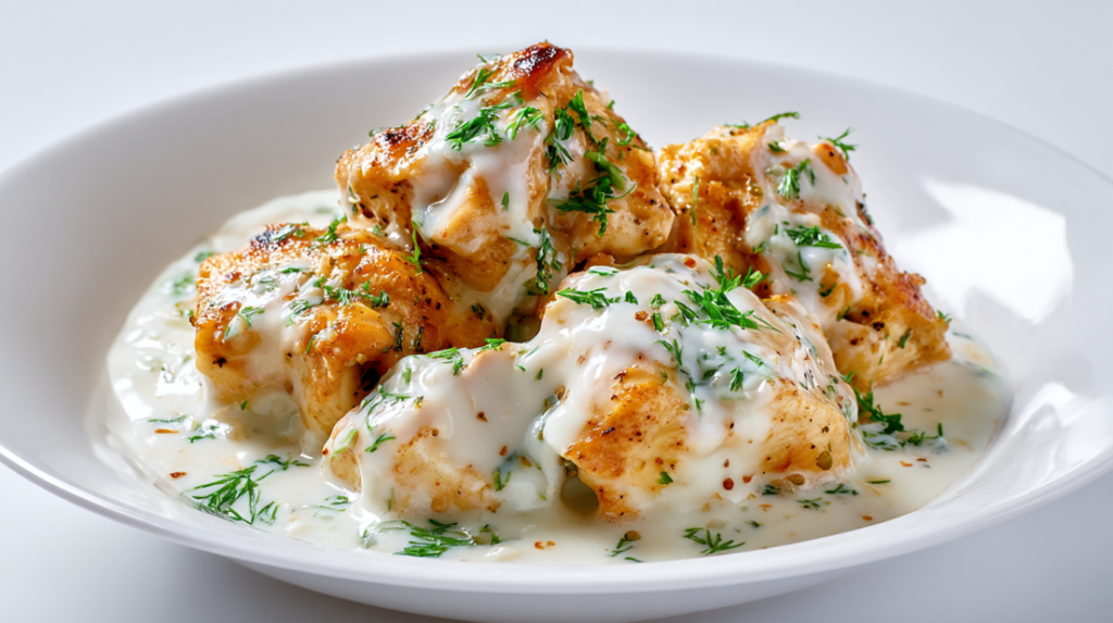 Turkish Chicken with Creamy White Sauce