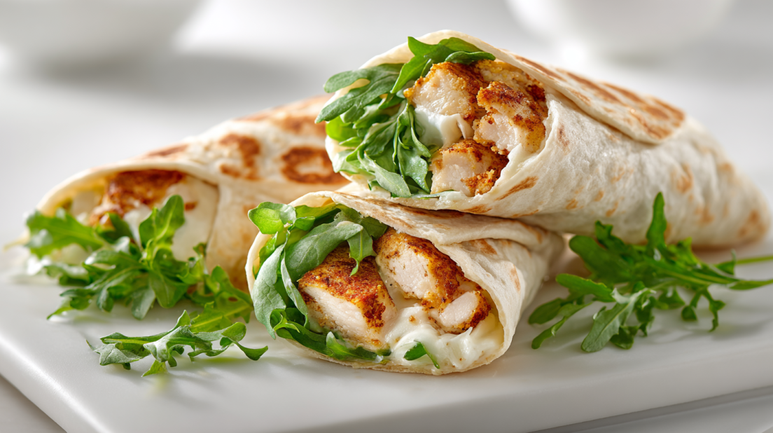 air fryer chicken & mozzarella wraps