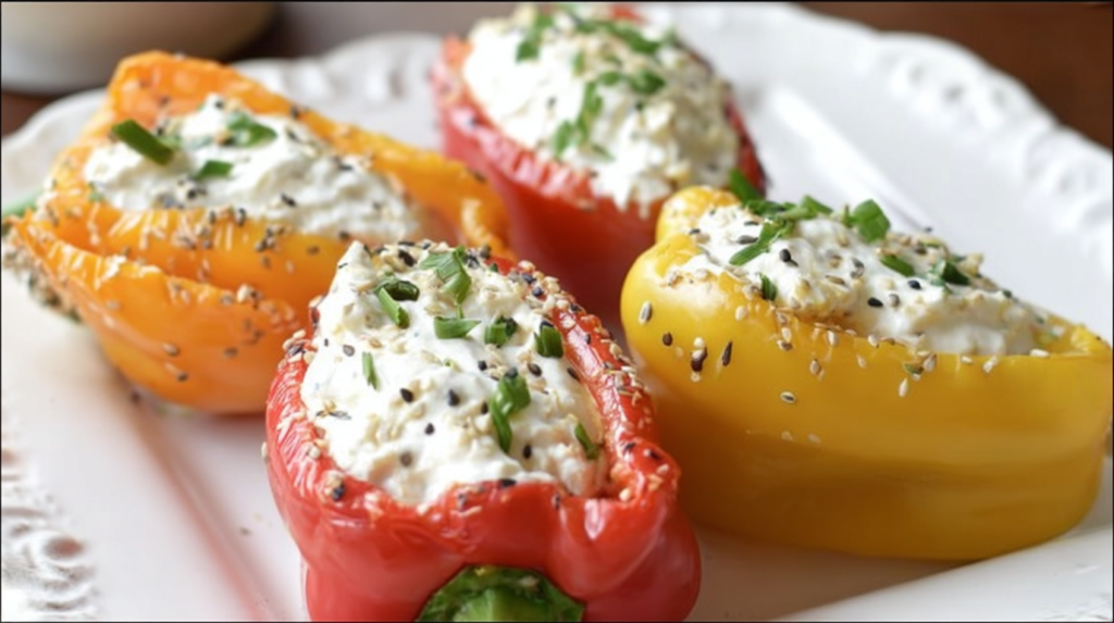 Bagel Cream Cheese Stuffed Peppers
