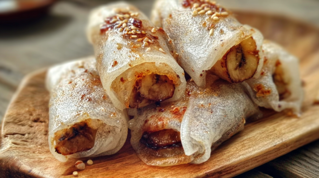 Banana Crispy Rice Paper Rolls