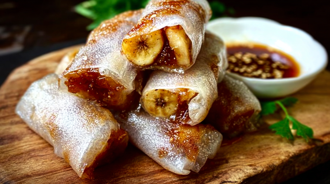 Banana Crispy Rice Paper Rolls