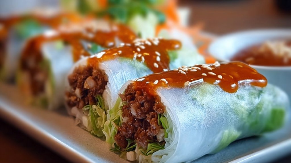 Big Mac Rice Paper Rolls