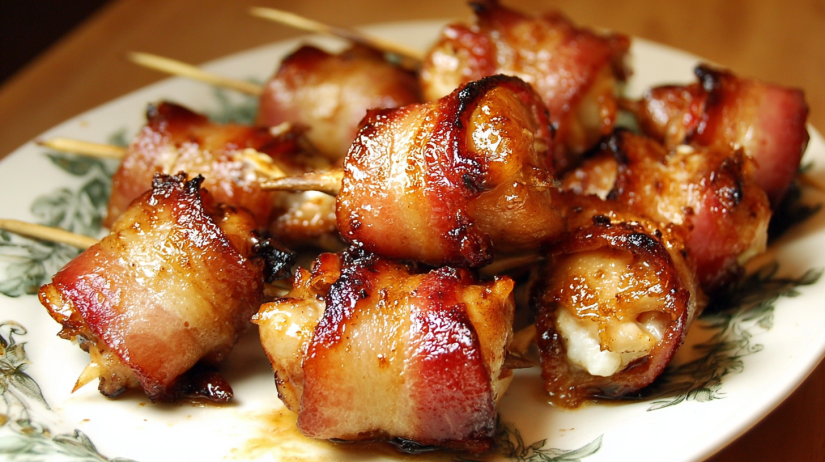 Brown Sugar Bacon Wrapped Chicken Bites