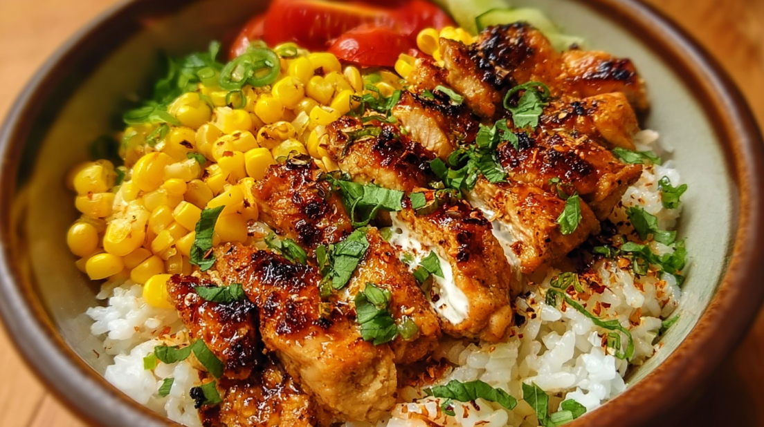 Corn Chicken Rice Bowl