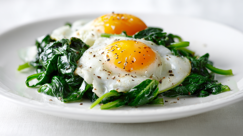 Creamy Spinach and Eggs