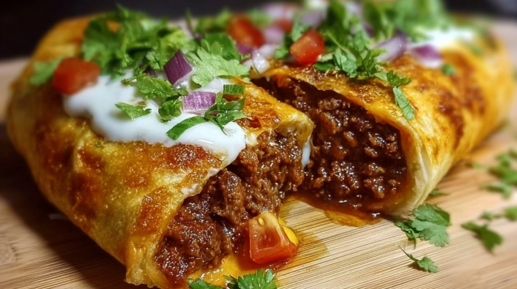 Beef Chimichangas