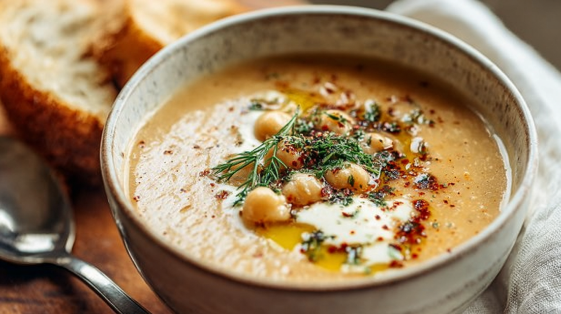 Garlic Chickpea Soup