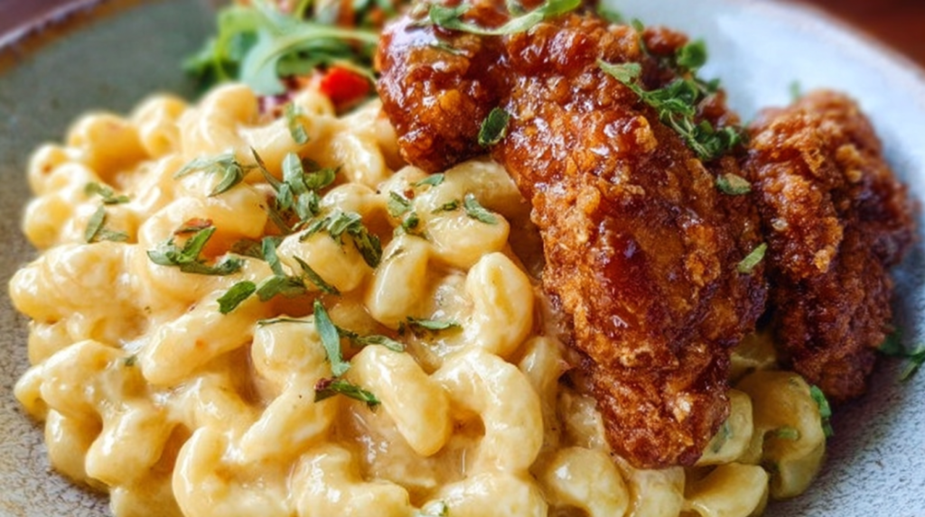 Honey Pepper Chicken Mac and Cheese