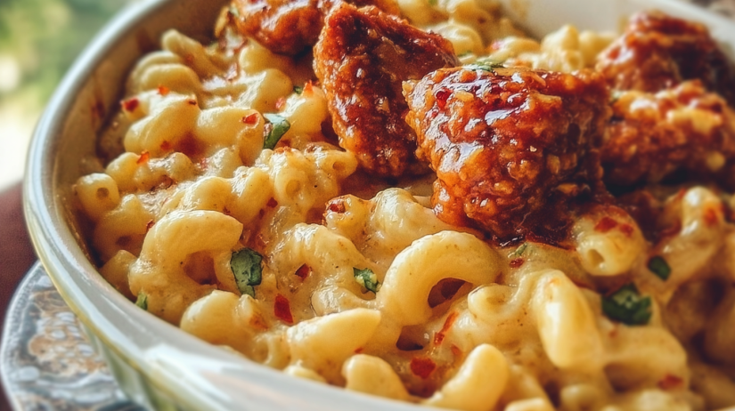 Honey Pepper Chicken Mac and Cheese