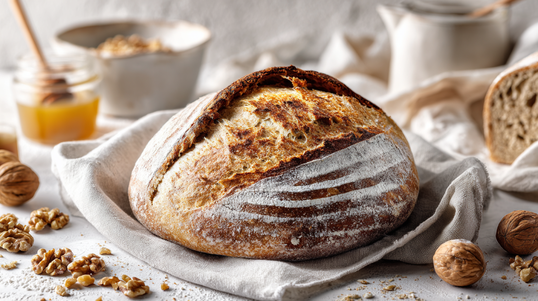 Honey Walnut Sourdough Bread