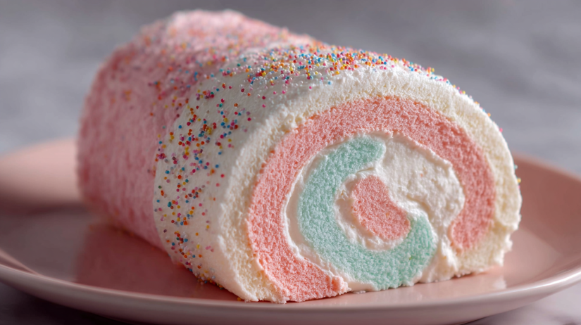 Japanese Cotton Candy Swiss Cake Roll