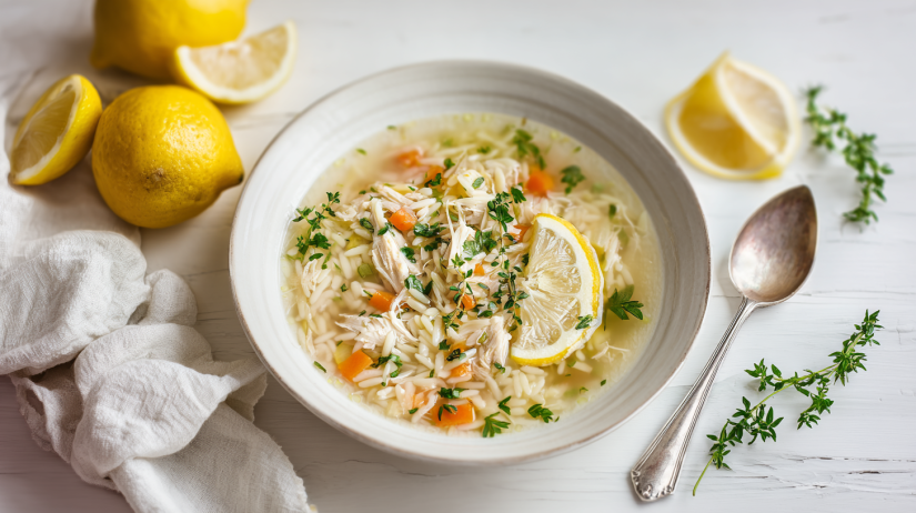 Lemon Chicken Orzo Soup