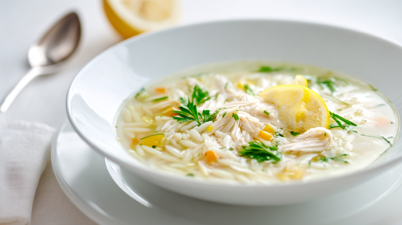 Lemon Chicken Orzo Soup