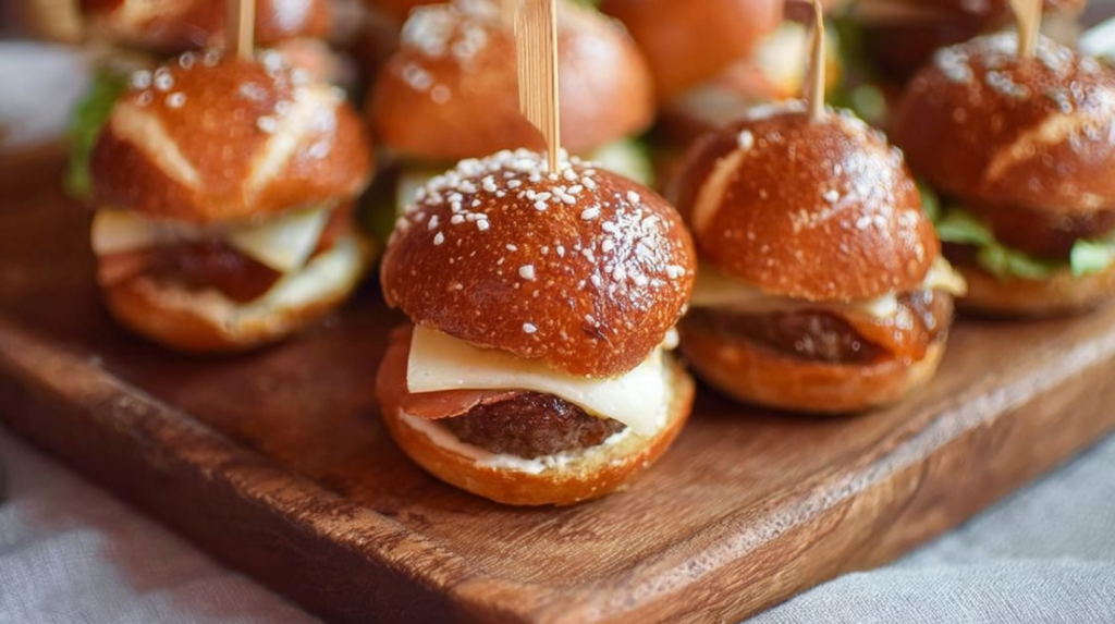 Mini Lye Burgers with Leberkäse