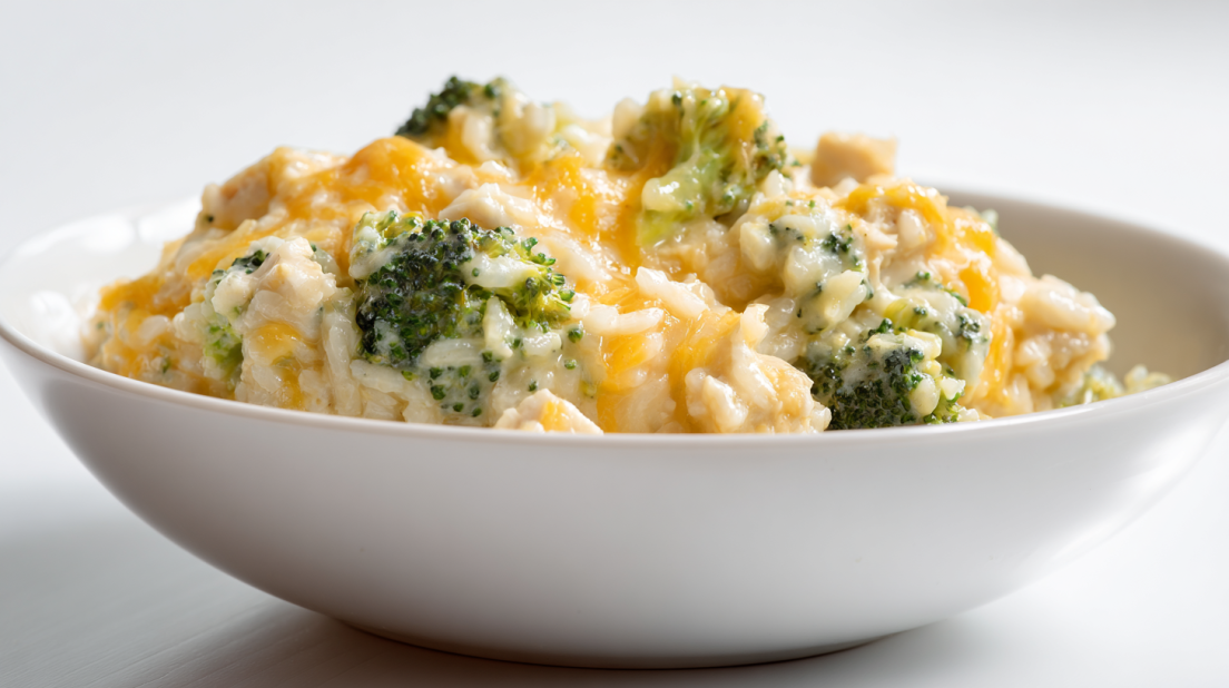 One Pot Cheesy Chicken Broccoli and Rice Casserole