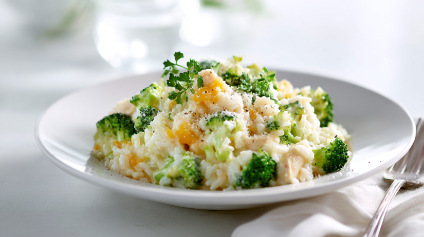 One Pot Cheesy Chicken Broccoli and Rice Casserole