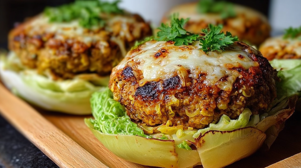 Oven-Baked Cabbage Burgers