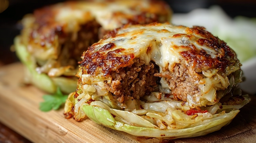 Oven-Baked Cabbage Burgers