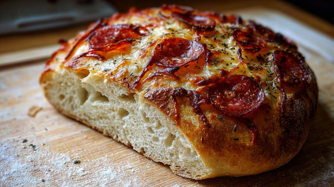 Pepperoni Pizza Sourdough Bread