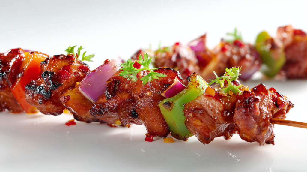 Pineapple BBQ Pork Skewers