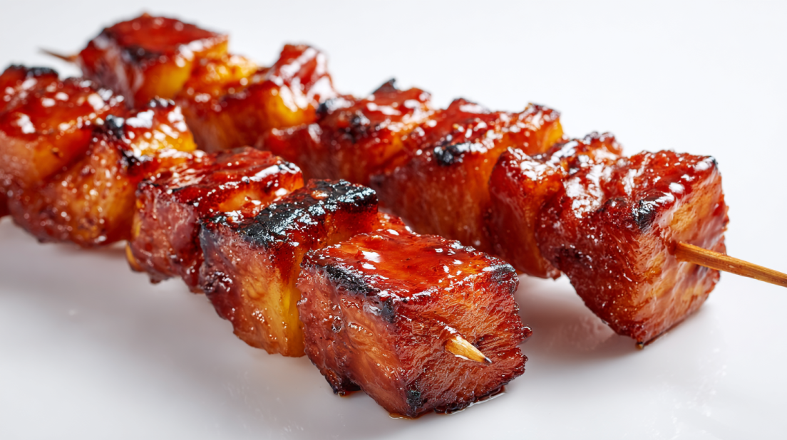 Pineapple BBQ Pork Skewers