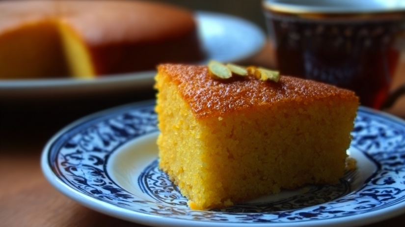 Semolina Turmeric Cake