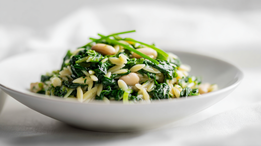 Spinach Cannellini Bean Orzo