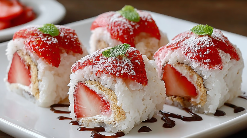 Strawberry Shortcake Sushi
