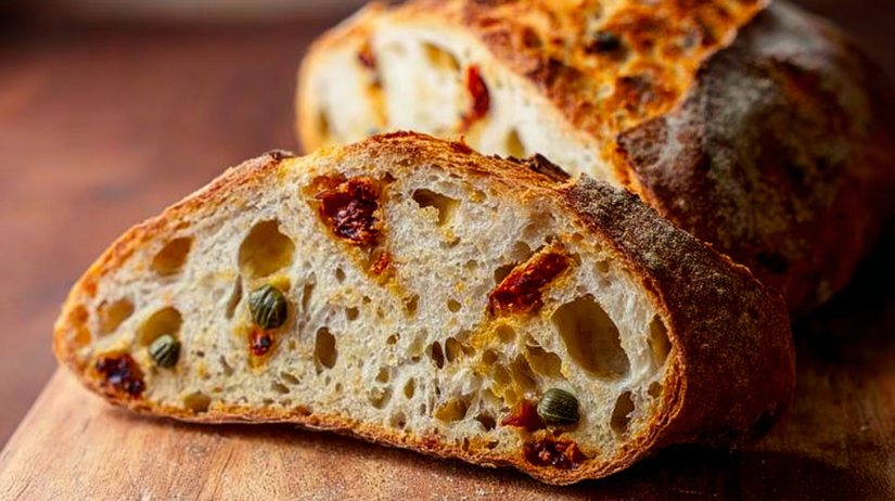 Sun-Dried Tomato Sourdough Bread with Capers