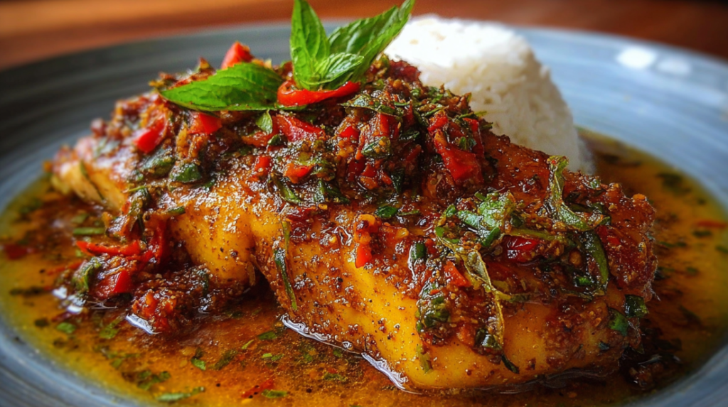 Tropical Grouper with Spicy Coconut