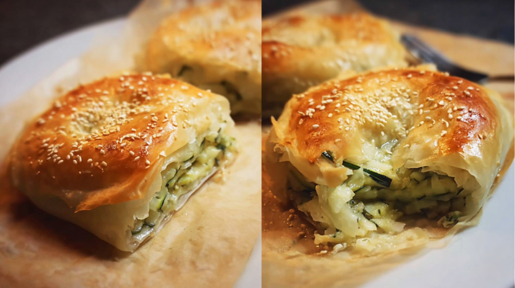 Viral Rice Paper Spanakopita with Zucchini