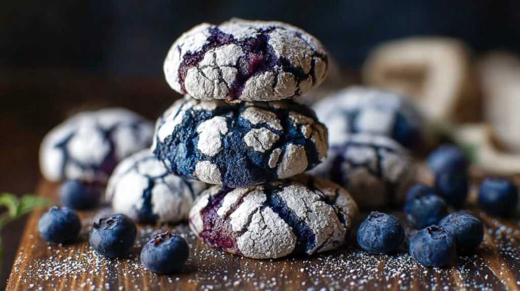 Blueberry Crinkle Cookies