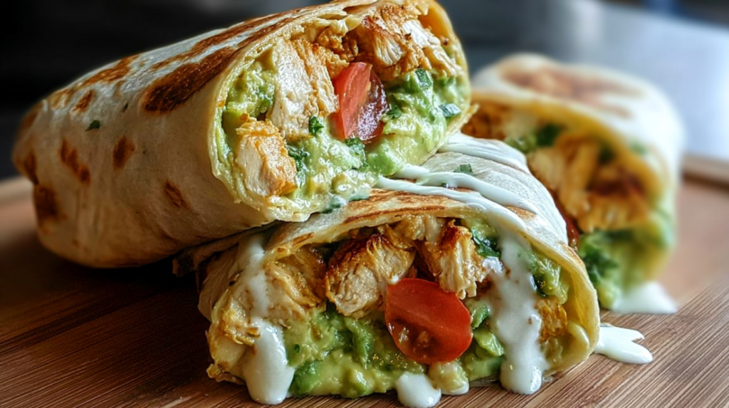 Chicken Avocado Ranch Burritos recipe