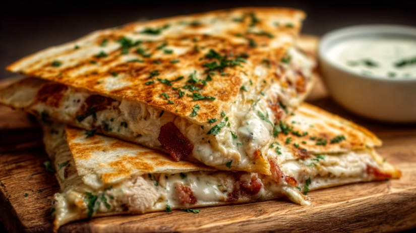 Chicken Bacon Ranch Quesadillas recipe
