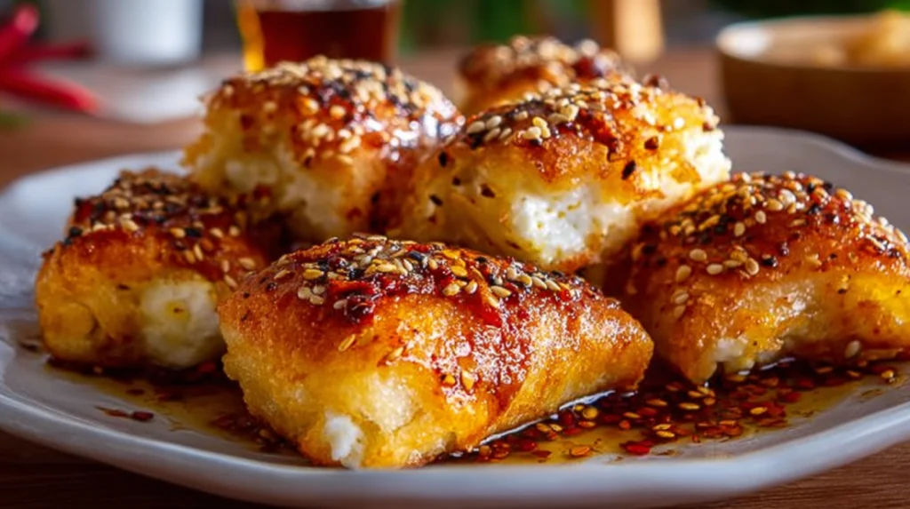 Feta Rolls with Chili Honey recipe