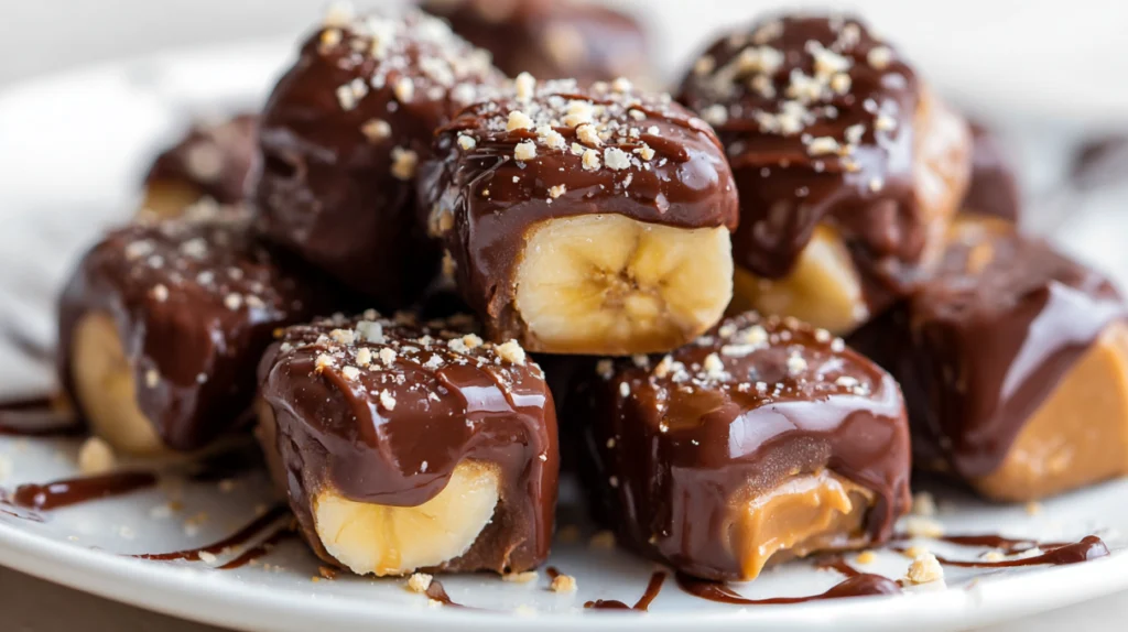 Frozen Chocolate Peanut Butter Banana Bites recipe