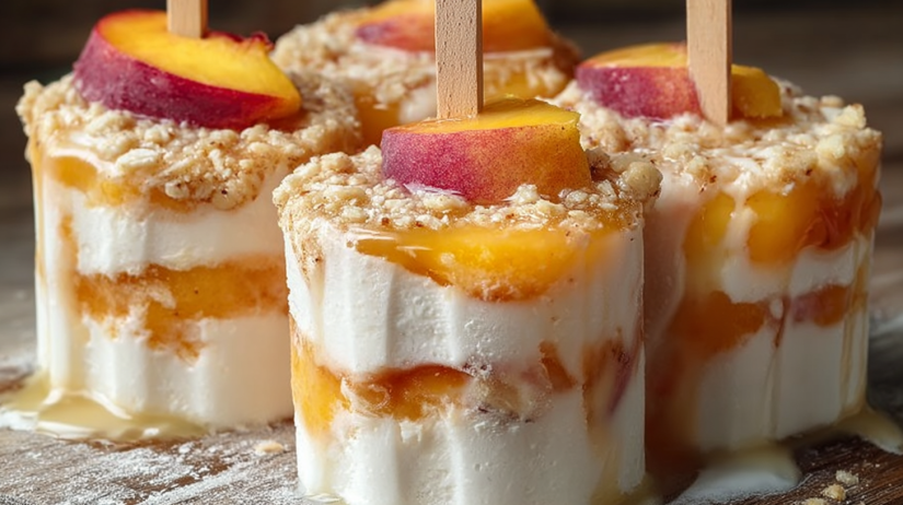 Frozen Yogurt Peach Ring Pops recipe