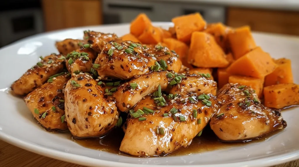 Honey Garlic Chicken and Sweet Potato recipe