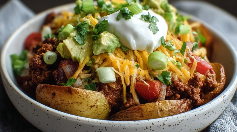 Loaded Potato Taco Bowl